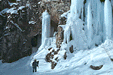 photo of frozen waterfall